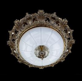 Потолочный светильник Art Glass SHARLEEN DIA 470 BRASS ANTIQUE - OPAL