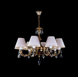 Люстра Art Glass DAISY VIII. BRASS ANTIQUE CE + CH 041