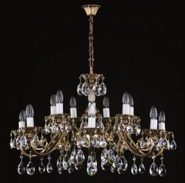 Люстра Art Glass VIKTORIE BRASS ANTIQUE CE - 8003