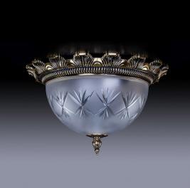 Потолочный светильник Art Glass LEA II. BRASS ANTIQUE