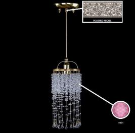 Подвесной светильник Art Glass SMALL GAME 01-01 NICKEL CE - COLOUR MIX-CRISTAL+1001