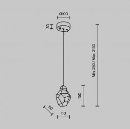 Подвесной светильник Modelux 4000K ML.88971.1 BS