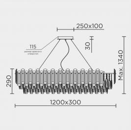 Люстра Modelux  ML.7088.1200L CR