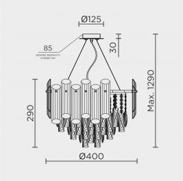 Люстра Modelux  ML.7088.400 GD