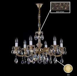 Люстра Art Glass ALICE VI. BRASS ANTIQUE CE - 8003