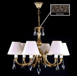 Люстра Art Glass DAISY VI. BRASS ANTIQUE CE + CH 041