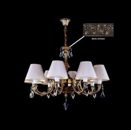 Люстра Art Glass DAISY VIII. BRASS ANTIQUE CE + CH 041