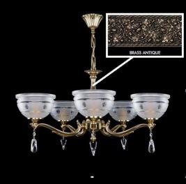 Люстра Art Glass SAFFIRA V. BRASS ANTIQUE CE