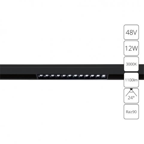 Магнитный трековый светильник Arte Lamp Linea 3000К A4674PL-1BK
