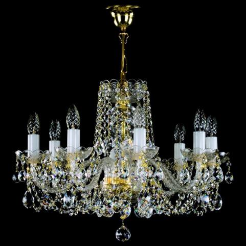 Люстра Art Glass TATANA VIII. WHITE NICKEL CE