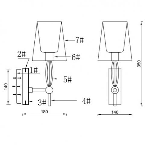 Бра Newport Chelsy 4371/A chrome
