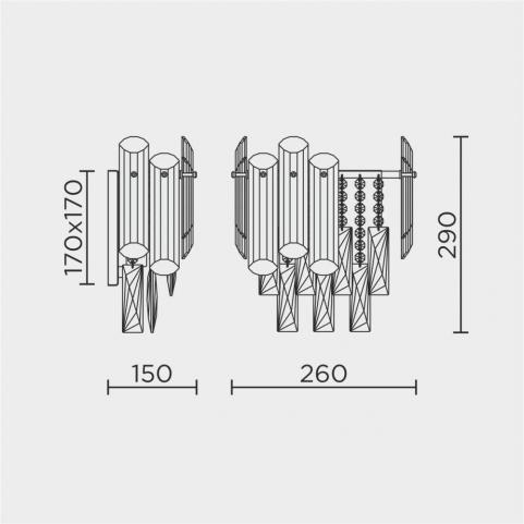 Бра Modelux  ML.7088.290 GD