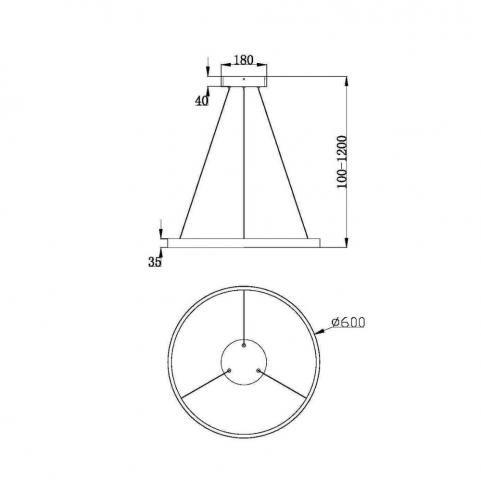 Подвесной светильник Maytoni Rim  MOD058PL-L32BSK