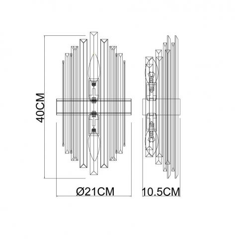 Бра Arte Lamp Fedelta A1068AP-2PB