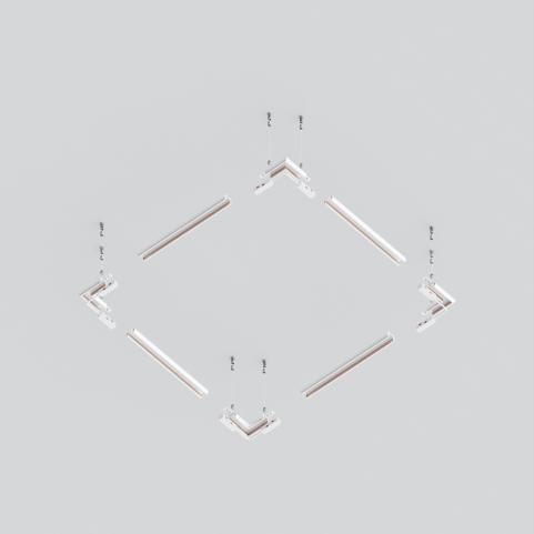 Шинопровод Maytoni Exility TRXM034-R-412W, магнитный низкопрофильный подвесной круглый, белый 2м