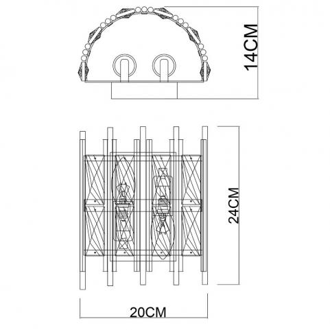 Бра Arte Lamp Alruba A1043AP-2BK