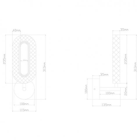 Бра Arte Lamp Ovale A2489AP-1GO