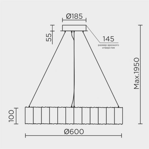 Подвесной светильник Modelux  4000K ML.9361.600 GD