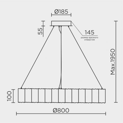 Подвесной светильник Modelux  4000K ML.9361.800 GD