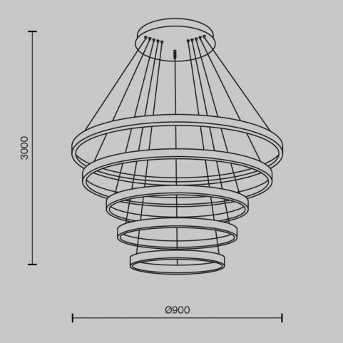 Подвесной светильник Maytoni Rim MOD058PL-L200BK