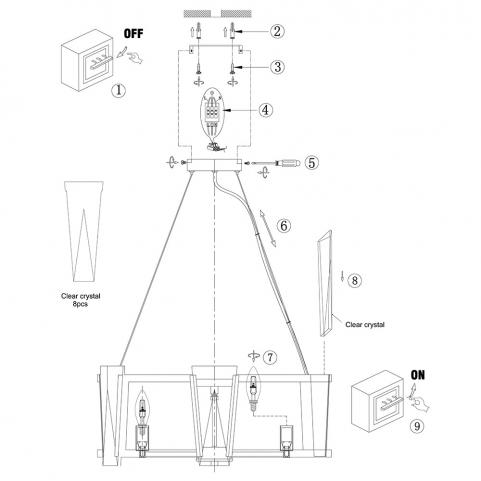 Люстра Arte Lamp Grato A4079LM-8CC
