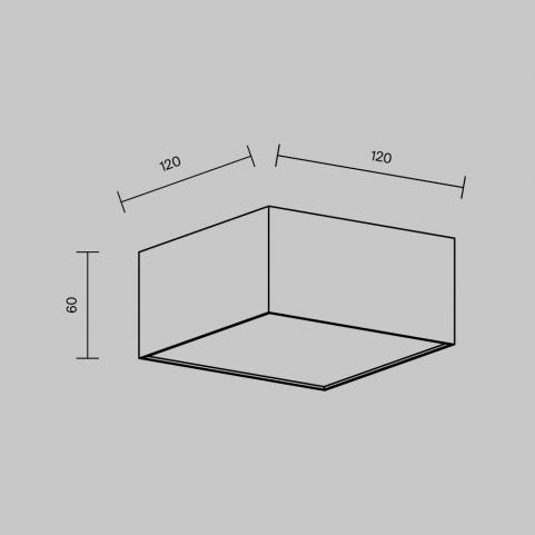 Потолочный светильник Maytoni Technical Ceiling 3000K Zon C032CL-12W3K-SQ-B