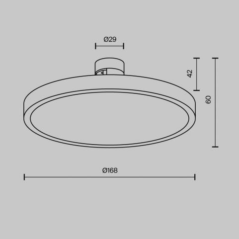 Трековый светильник Maytoni Technical Flarity 3000K Plato TR153-1-10W3K-BS