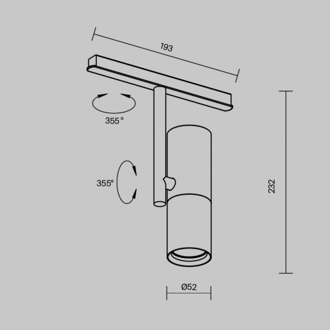 Трековый светильник Maytoni Technical Exility 2700-6000K Dim Smart Elti TR005-4-12W-DS-B