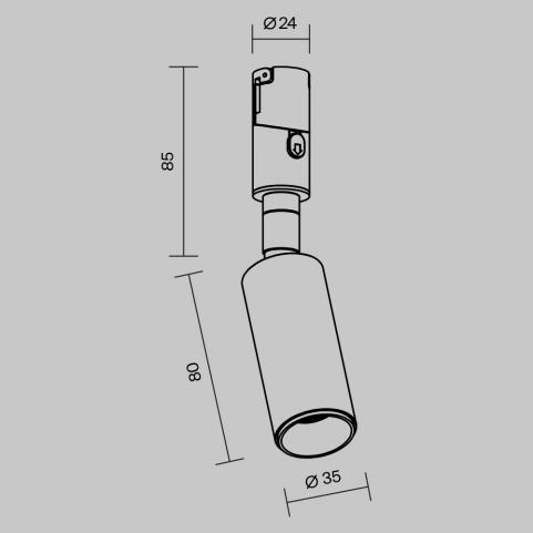 Трековый светильник Maytoni Technical 3000К  Focus Led TR201-1-5W3K-M-B