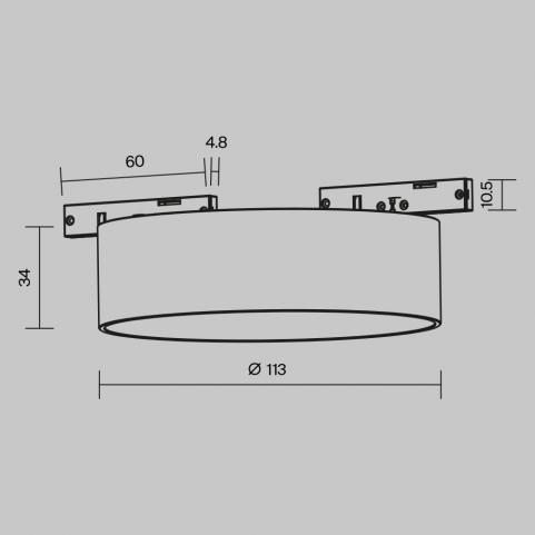 Трековый светильник Maytoni Technical Levity 4000К Zon TR189-1-12W4K-B