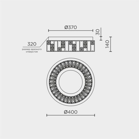 Потолочный светильник Modelux ML.2400 3000-6000K с пультом ML.2400.400 GD